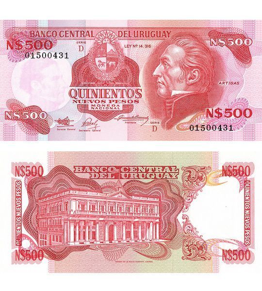 500 peso, Urugwaj, 1991 rok, UNC