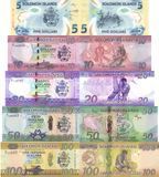 5 банкнот 5, 10, 20, 50, 100 Dollars, Соломонові острови, 2017 - 2023 рік, UNC 004668 фото