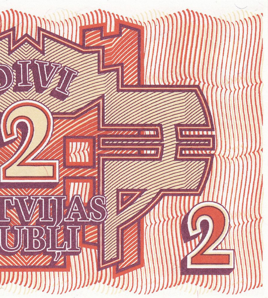 2 Rubli, Латвія, 1992 рік, UNC 005234 фото