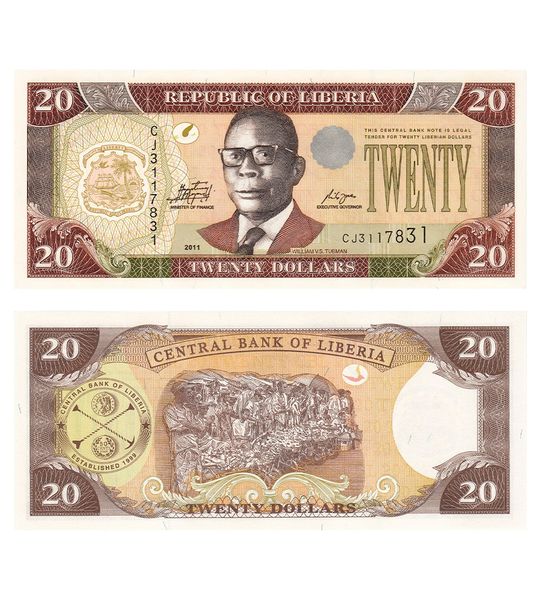 20 Dollars, Liberia, 2011, UNC