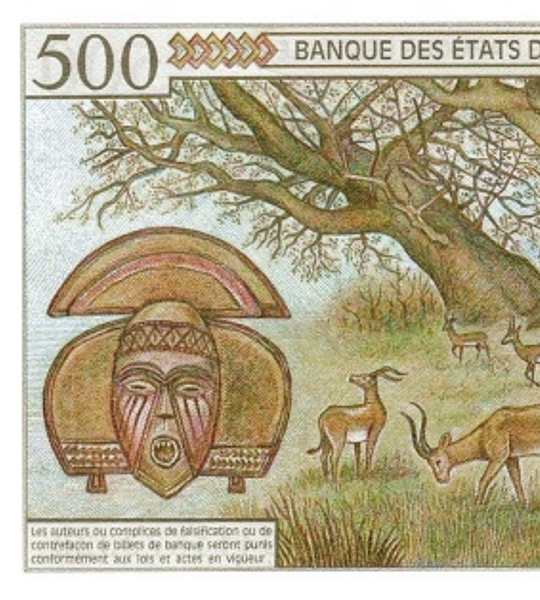500 franków, Czad, 2000 rok, UNC