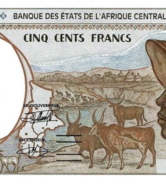 500 franków, Czad, 2000 rok, UNC