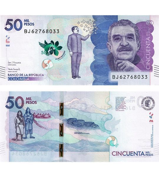 50000 Pesos, Colombia, 2019, UNC 004138 фото 50000 Pesos, Colombia, 2019, UNC 004138 фото