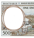 500 frank&oacute;w, Czad, 2000 rok, UNC