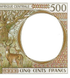 500 frank&oacute;w, Czad, 2000 rok, UNC