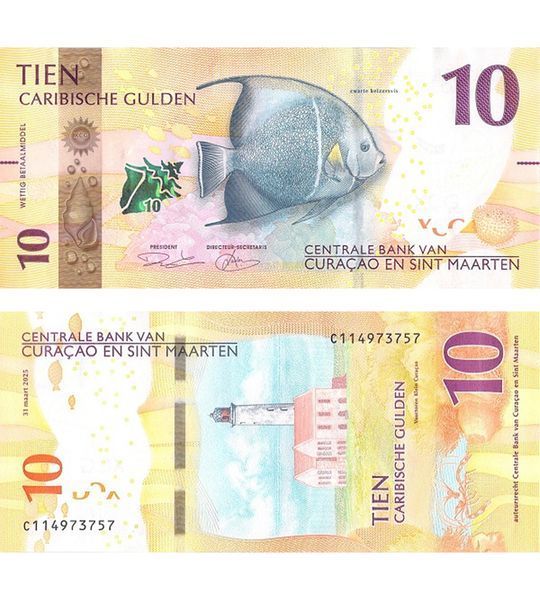 10 Gulden, Curazao, Sint Maarten, 2025, UNC 003788 фото 10 Gulden, Curazao, Sint Maarten, 2025, UNC 003788 фото