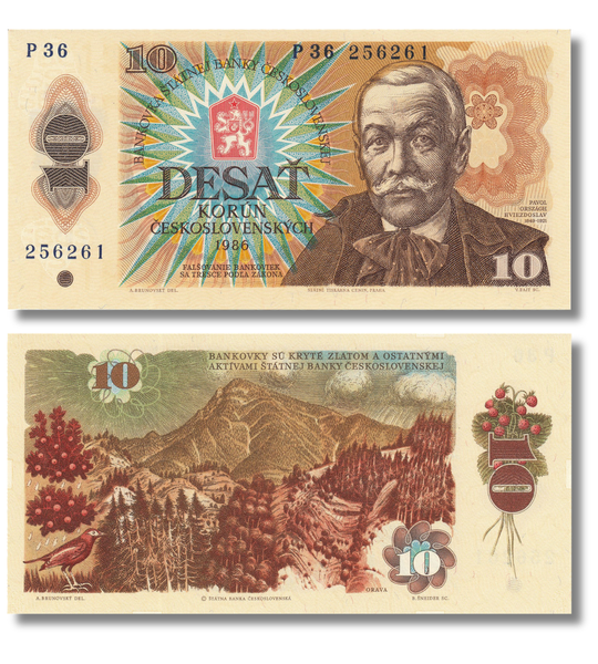 10 koron, Czechosłowacja, 1986 rok, UNC