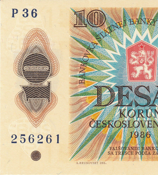 10 koron, Czechosłowacja, 1986 rok, UNC