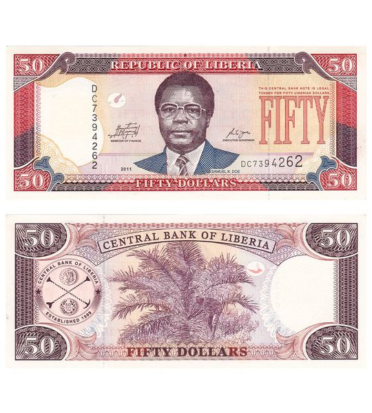 50 Dollars, Liberia, 2011, UNC