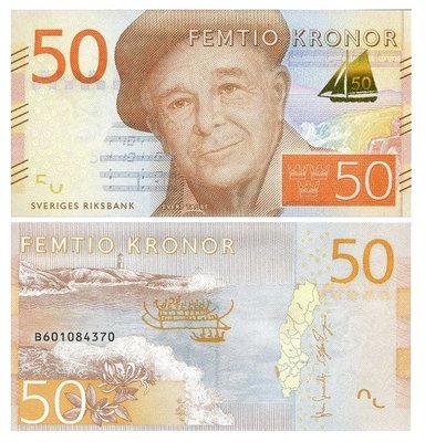 50 Kronor, Швеція, 2015 рік, UNC 002447 фото
