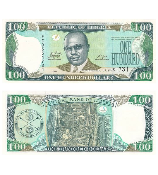 100 Dollars, Liberia, 2011, UNC