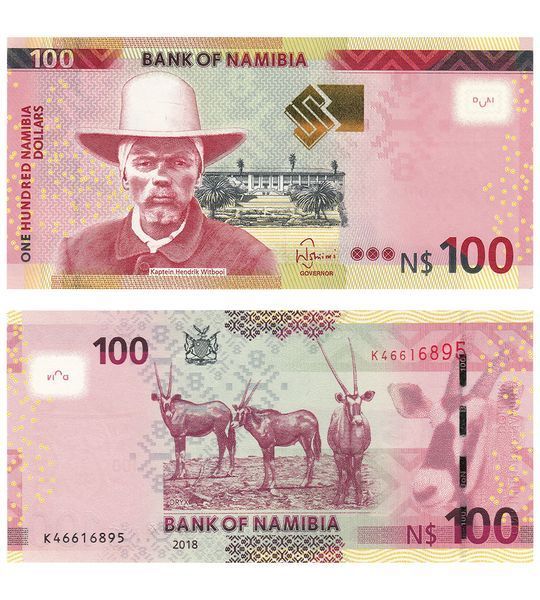 100 Dollar, Namibia, 2018, UNC 002847 фото 100 Dollar, Namibia, 2018, UNC 002847 фото