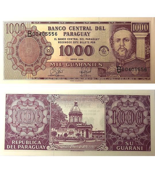 1000 Guarani, Paragwaj, 1998 rok, UNC