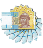 10 Notas 1 Hryvnia, Ucr&acirc;nia, 2014, UNC 000972 фото
