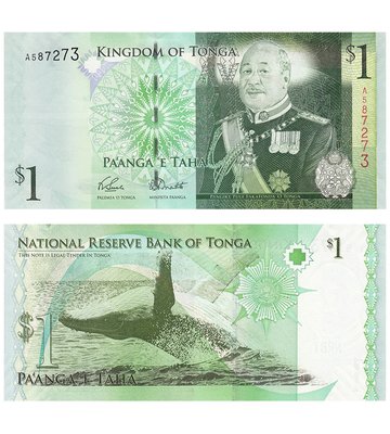 1 Pa'anga, Тонга, 2009 рік, UNC 002798 фото