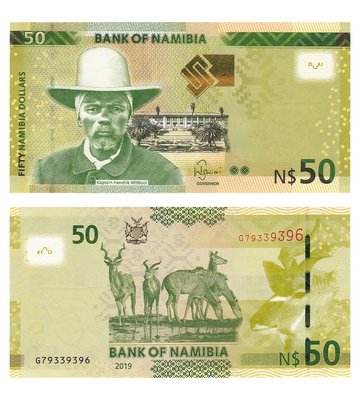 50 Dollars, Намібія, 2019 рік, UNC 001302 фото