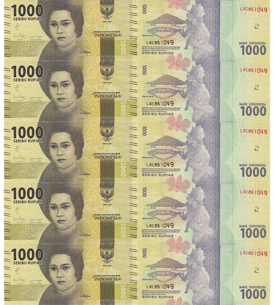 10 банкнот 1000 Rupiah, Індонезія, 2016 рік, UNC 000833 фото