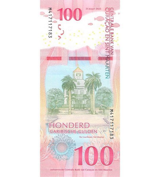 100 Gulden, Кюрасао, Сінт-Мартен, 2025 рік, UNC 003791 фото 100 Gulden, Кюрасао, Сінт-Мартен, 2025 рік, UNC 003791 фото