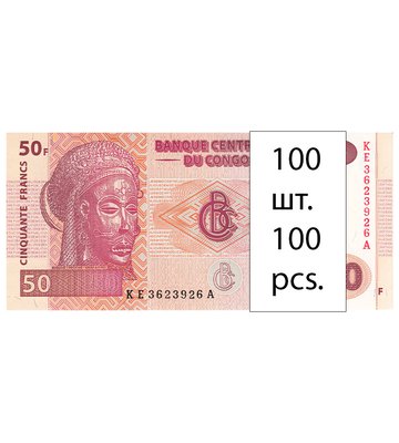 100 банкнот 50 Francs, Конго, 2013 рік, UNC 002550 фото