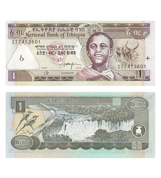 1 Birr, Etiopia, 2008 ( 2000 ), UNC