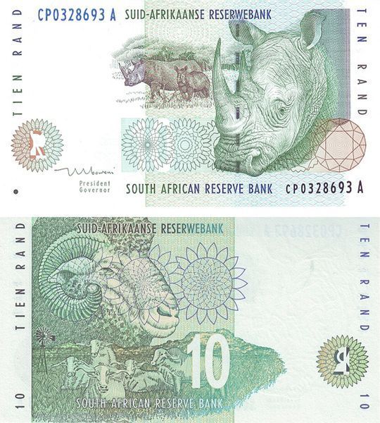 10 rand, Sudáfrica, 1999, UNC 003596 фото 10 rand, Sudáfrica, 1999, UNC 003596 фото