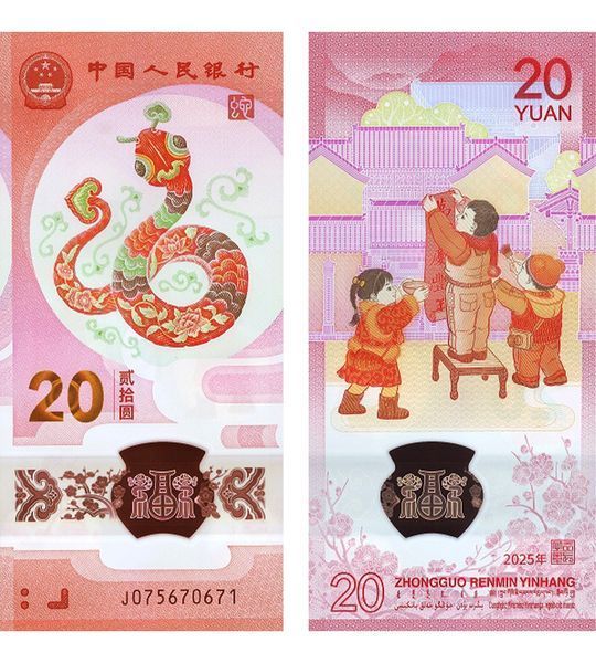 20 Yuan, Chiny, 2025, UNC Polymer