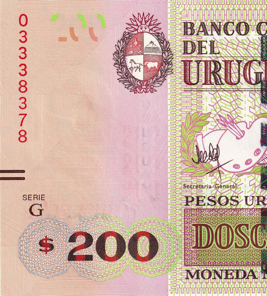 200 Pesos, Uruguay, anno 2019, UNC 004989 фото