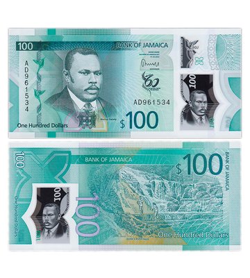100 Dollars, Ямайка, 2022 ( 2023 ) рік, UNC comm. Polymer 001555 фото