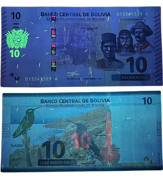 10 boliwianów, Boliwia, 2018 (2024) rok, UNC