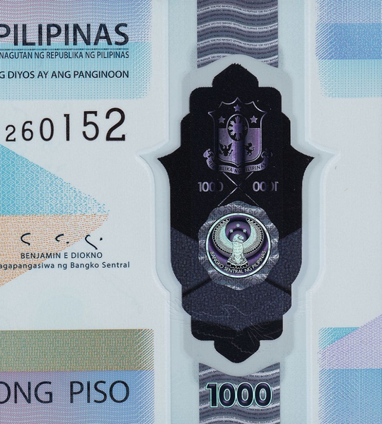 1000 piso, Filipiny, 2022 rok, UNC Polymer