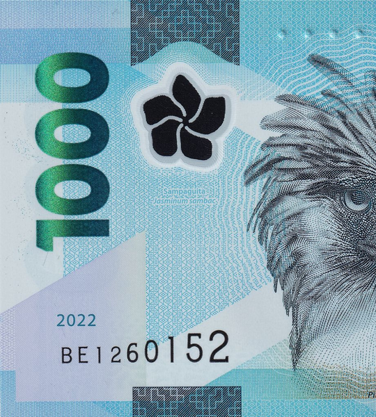 1000 piso, Filipiny, 2022 rok, UNC Polymer