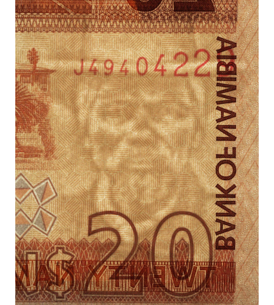 20 dolarów, Namibia, 2002 rok, UNC