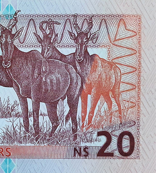 20 dolarów, Namibia, 2002 rok, UNC