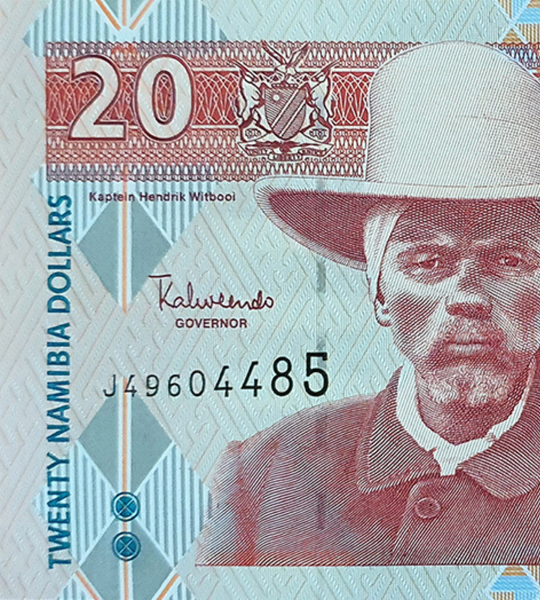 20 dolarów, Namibia, 2002 rok, UNC
