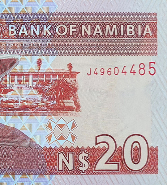 20 dolarów, Namibia, 2002 rok, UNC