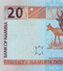 20 dolar&oacute;w, Namibia, 2002 rok, UNC