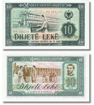 10 Lek&euml;, Albanie, 1976, UNC 003699 фото