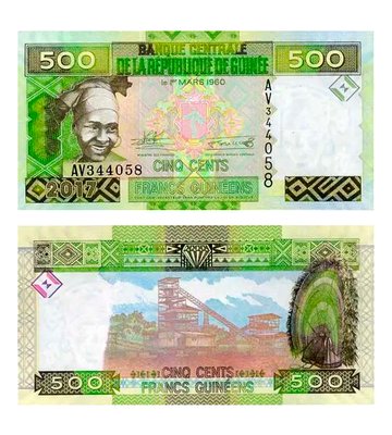 500 Francs, Гвінея, 2017 рік, UNC 001511 фото