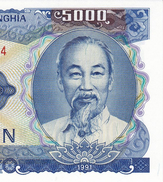 10 Banconote: 5000 Dong, Vietnam, 1991, UNC 003603 фото