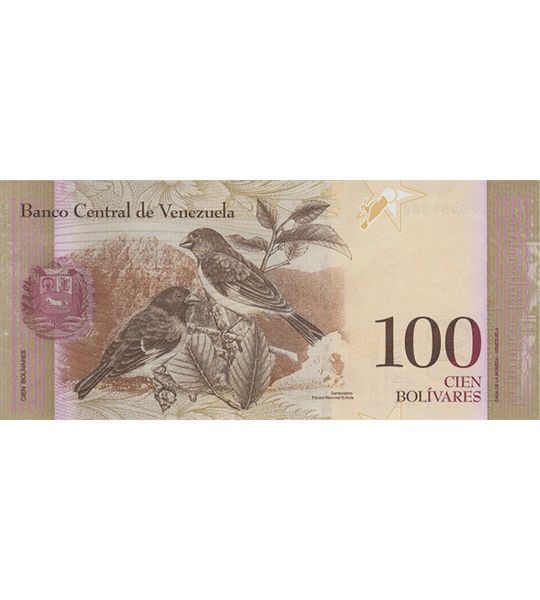 100 Bol&iacute;vares, Venezuela, 2015, UNC 004877 фото