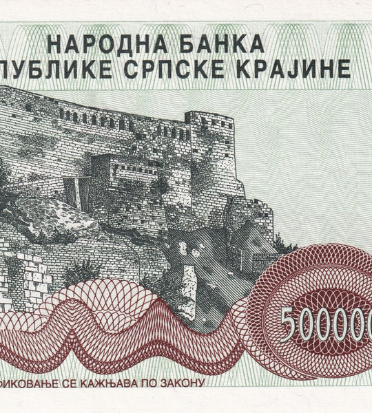 500 000 Dinar&oacute;w, Republika Serbskiej Krajiny, 1993 rok, UNC