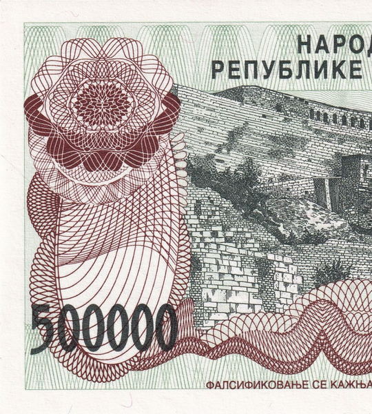 500 000 Dinar&oacute;w, Republika Serbskiej Krajiny, 1993 rok, UNC