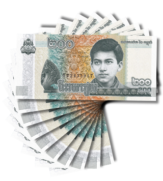 10 banconote da 200 Riel, Cambogia, 2022, UNC 001026 фото