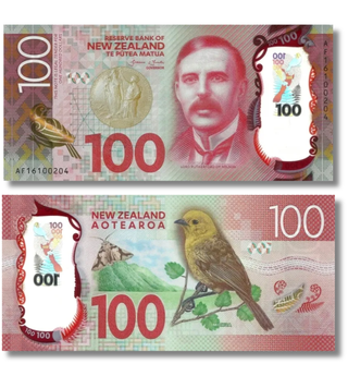 100 Dollars, Нова Зеландія, 2016 рік, UNC Polymer 005091 фото