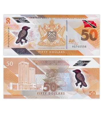50 Dollars, Тринідад і Тобаго, 2020 рік, UNC Polymer 001806 фото