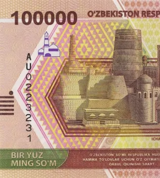 100 000 sum, Uzbekistan, 2021 rok, UNC