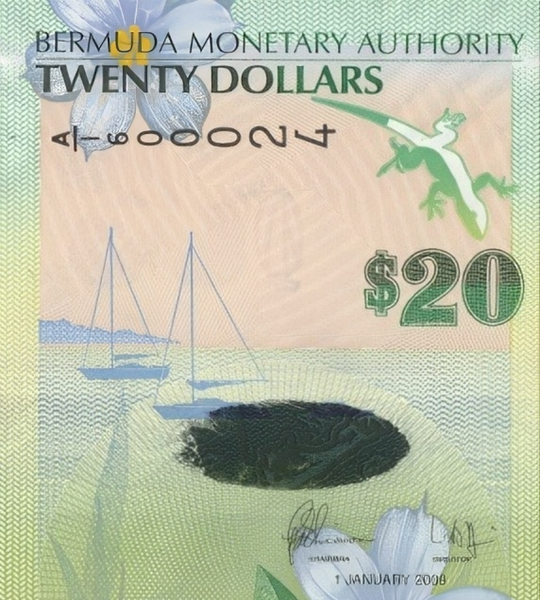 20 Dollars, Bermuda, 2009, UNC