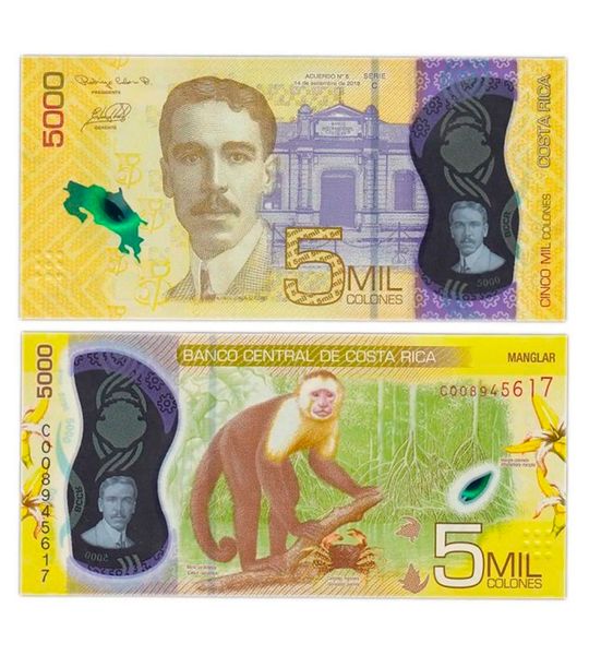 5 банкнот 1000, 2000, 5000, 10000, 20000 Colones, Коста-Ріка, 2018 - 2019 рік, UNC Polymer 001706 фото