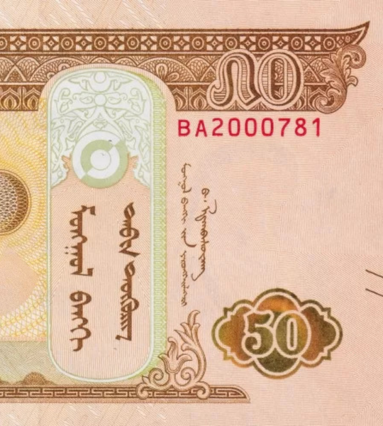 50 توغروغ، منغوليا، 2024، غير متداول 003844 фото