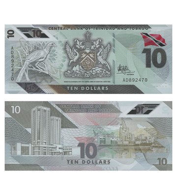 10 Dollar, Тринідад і Тобаго, 2020 рік, UNC Polymer 001612 фото